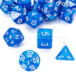 2 Sets Resin Polyhedral Dice Pendants Set&nbsp;RESI-TA0003-18C