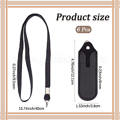 6Pcs Imitation Leather Pen Lanyard Case&nbsp;AJEW-CL0002-40