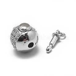 Rhodium Plated 925 Sterling Silver Box Clasps&nbsp;STER-L057-008C