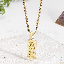 1Pc Brass with Cubic Zirconia Pendants Necklaces&nbsp;NJEW-LP0001-46B-G