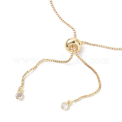 Chakra Brass Box Chain Slider Bracelets&nbsp;BJEW-JB12602-01
