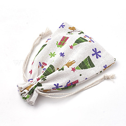Polycotton(Polyester Cotton) Packing Pouches Drawstring Bags&nbsp;X-ABAG-S003-02E