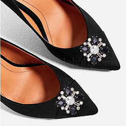 2 Pairs 2 Style Glass Rhinestone Shoe Decorations&nbsp;AJEW-AR0001-78A