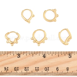 10Pcs 5 Styles Brass Hoop Earring Finding&nbsp;KK-FS0001-72
