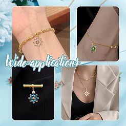10Pcs 5 Colors Rack Plating Brass Micro Pave Cubic Zirconia Charms&nbsp;ZIRC-HY0001-03