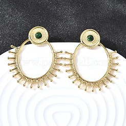 Oval 304 Stainless Steel Stud Earrings&nbsp;EJEW-D315-05G