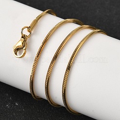 1.5MM 304 Stainless Steel Snake Chain Necklaces for Women Men&nbsp;STAS-V011-04C-G