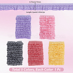 10Yards 5 Colors Polyecotton Elastic Ribbon&nbsp;OCOR-GF0006-18
