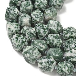 Natural Green Spot Jasper Beads Strands&nbsp;GG-CBAF8A8-A01-01