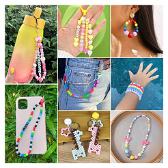 100Pcs 5 Styles Opaque Acrylic Beads&nbsp;MACR-TADJ0001-12A