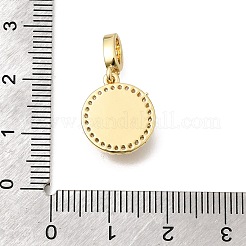 Brass Micro Pave Cubic Zirconia Pendants&nbsp;KK-D255-13G