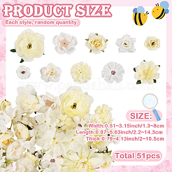 3 Bags 3 Styles Cloth Flower&nbsp;DIY-SP0005-72B