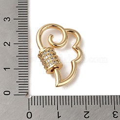 Brass Micro Pave CLear Cubic Zirconia Keychain Clasps&nbsp;KK-R162-028C-G