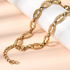 304 Stainless Steel Coffee Bean Chain Bracelet & Necklace Jewelry Sets&nbsp;SJEW-L199-19G
