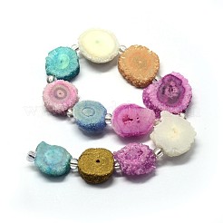 Natural Druzy Quartz Crystal Beads Strands&nbsp;G-F582-A05