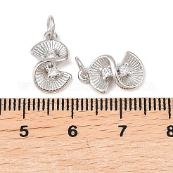 Brass Micro Pave Cubic Zirconia Charms&nbsp;KK-Z146-28P