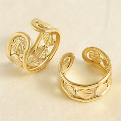 304 Stainless Steel Cuff Open Rings&nbsp;MJ7510-2