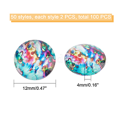 100Pcs Glass Cabochons&nbsp;FIND-PH0004-58B