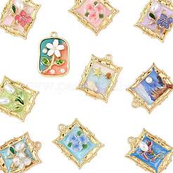 10Pcs 10 Styles Alloy Enamel Pendants&nbsp;ENAM-FS0003-27