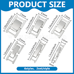 12Pcs 6 Styles Brass Watch Band Clasps&nbsp;KK-PH0015-10