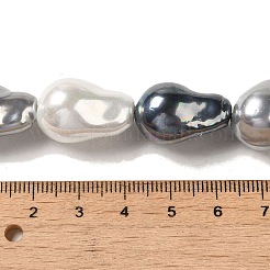 Electroplated Glass Imitation Pearl Beads Strands&nbsp;BSHE-M035-01A-03-1