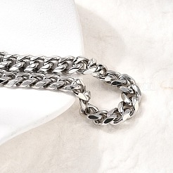 304 Stainless Steel Cuban Chain Bracelets for Men&nbsp;BJEW-B140-06D