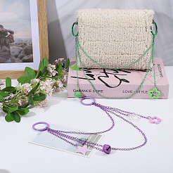 2Pcs Acrylic & Alloy Bag Extender Chains&nbsp;HJEW-CA00053