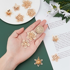 10Pcs 5 Style Brass Rhinestone Pendants&nbsp;KK-SC0001-94LG