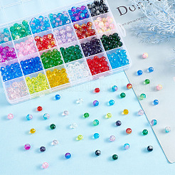 516Pcs 24 Style Crackle Glass Bead&nbsp;GLAA-PH0002-13