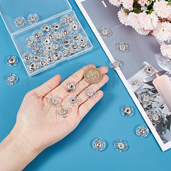 25Pcs Plastic Snap Button&nbsp;BUTT-GF0001-15
