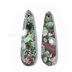 Synthetic Regalite/Imperial Jasper/Sea Sediment Jasper Pendants&nbsp;G-S366-006C