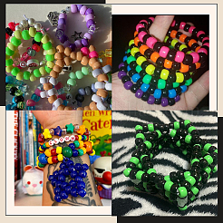 800Pcs Opaque Plastic Beads&nbsp;KY-SP0001-47G
