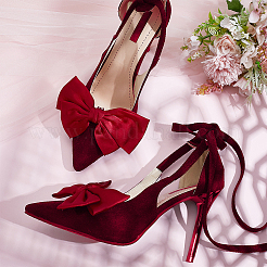 2Pcs Detachable Ribbon Satin Bowknot Shoe Decoration&nbsp;AJEW-PH0011-85B