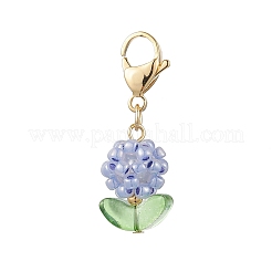Flower Glass Seed Beads Beaded Pendant Decorations&nbsp;HJEW-MZ00195-02