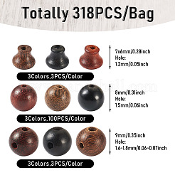 9 Styles Buddha Wood Beads&nbsp;WOOD-KS0001-19