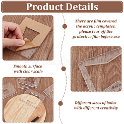 Transparent Acrylic Templates&nbsp;AJEW-WH0475-52B