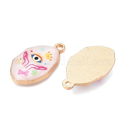 Printed Rack Plating Alloy Enamel Pendants&nbsp;ENAM-T020-04D