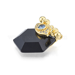 Brass Micro Pave Clear Cubic Zirconia Pendants&nbsp;KK-N227-106C