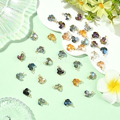 45Pcs 9 Colors Glass Charms&nbsp;PALLOY-YW00136