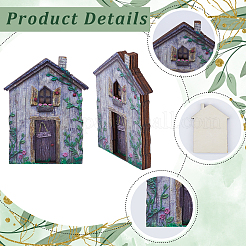 Wood Fairy Door for Garden Yard Tree Decoration&nbsp;AJEW-WH20002-58A