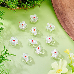 10Pcs Transparent Handmade Bumpy Lampwork Beads&nbsp;LAMP-TADJ0001-48F