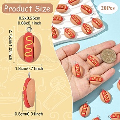 20Pcs Opaque Resin Pendants&nbsp;RESI-YW0005-06