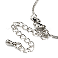 Long-Lasting Plated Brass Round Snake Chain Necklaces for Women&nbsp;NJEW-G105-03P