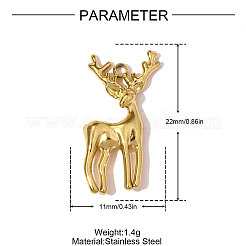 304 Stainless Steel Pendants&nbsp;STAS-OY008-44G