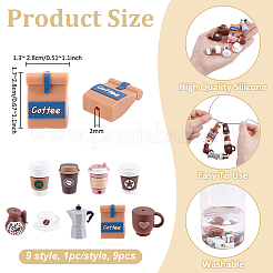 9Pcs 9Styles Silicone Beads&nbsp;SIL-PH0001-43