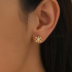 Brass Flower Stud Earrings&nbsp;MI5248