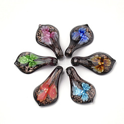 Handmade Gold Sand Lampwork Big Pendants&nbsp;LAMP-S189-18-B