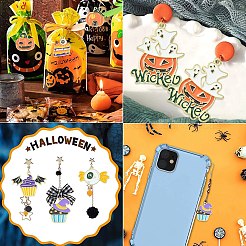35Pcs 7 Styles Halloween Alloy Enamel Pendant&nbsp;ENAM-CJ0003-98