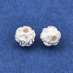925 Sterling Silver Om Beads&nbsp;STER-T002-82S
