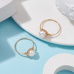 Natural Pearl Finger Rings&nbsp;RJEW-JR00601
